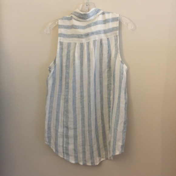 Anthropologie Edinboro Sleeveless Linen Buttondown - Picture 5 of 8